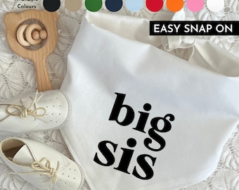 Big Sis Dog Bandana, Baby Shower, Baby News Snap-on Bandana, Pregnancy Announcement, Gender Reveal