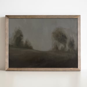 Original oil painting on canvas 40/60 cm, Landscape original oil painting, authentic and unique piece of art, moody art scenery painting