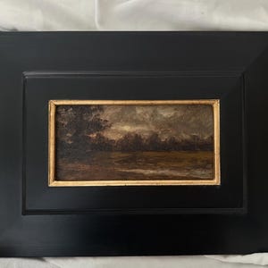 Moody French Landscape Oil Painting in 15x19 inches Wooden Frame | Unique Home Décor