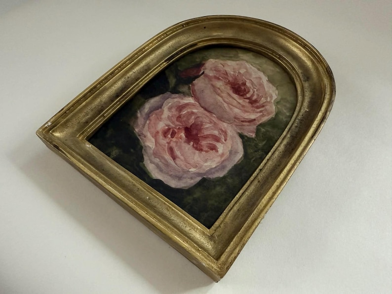 Original Watercolor Painting – Pink Roses | Framed Floral Artwork | One ...