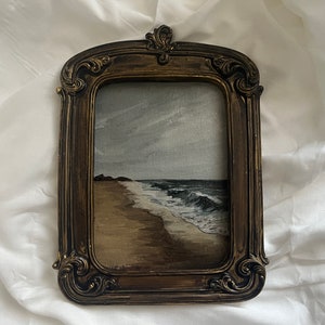 Vintage framed seascape oil painting | Original framed antique tropical wall art | Framed beach oil painting gallery | Original coastal art