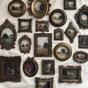 Create your custom framed oil paintings gallery, Personalized oil paintings in handmade golden vintage looking frames, Moody Wall Gallery