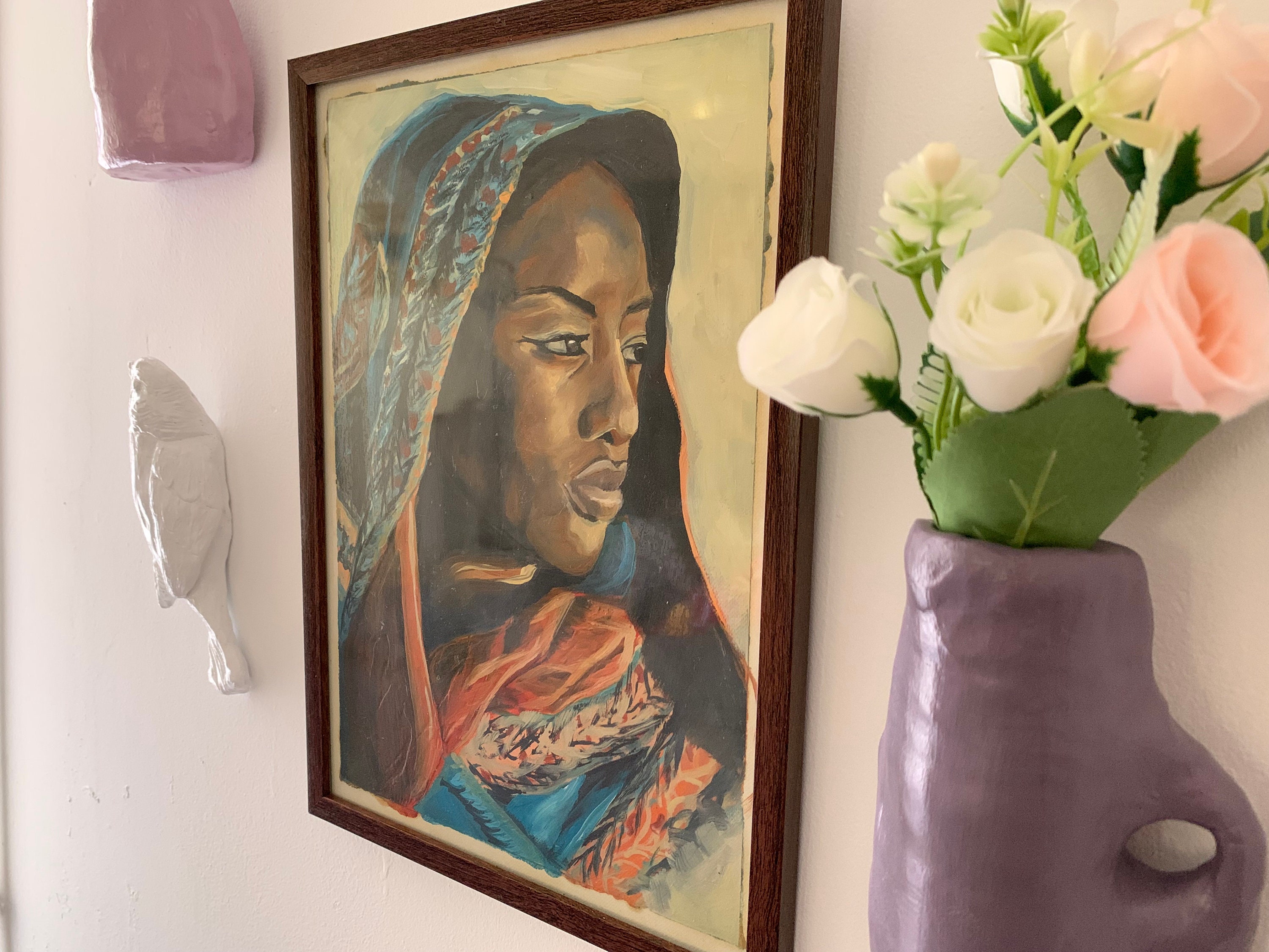 Dessin Illustration Decoration Murale Cadre Art Tableau Cadeau Original Intérieure Handmade Drawing