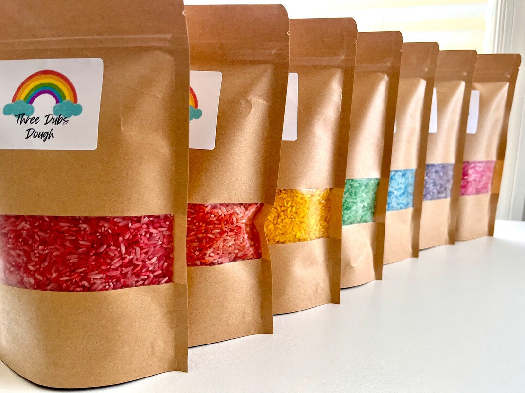 Sensory Bin Filler, Colored Rice, Sensory Bin Rice Etsy