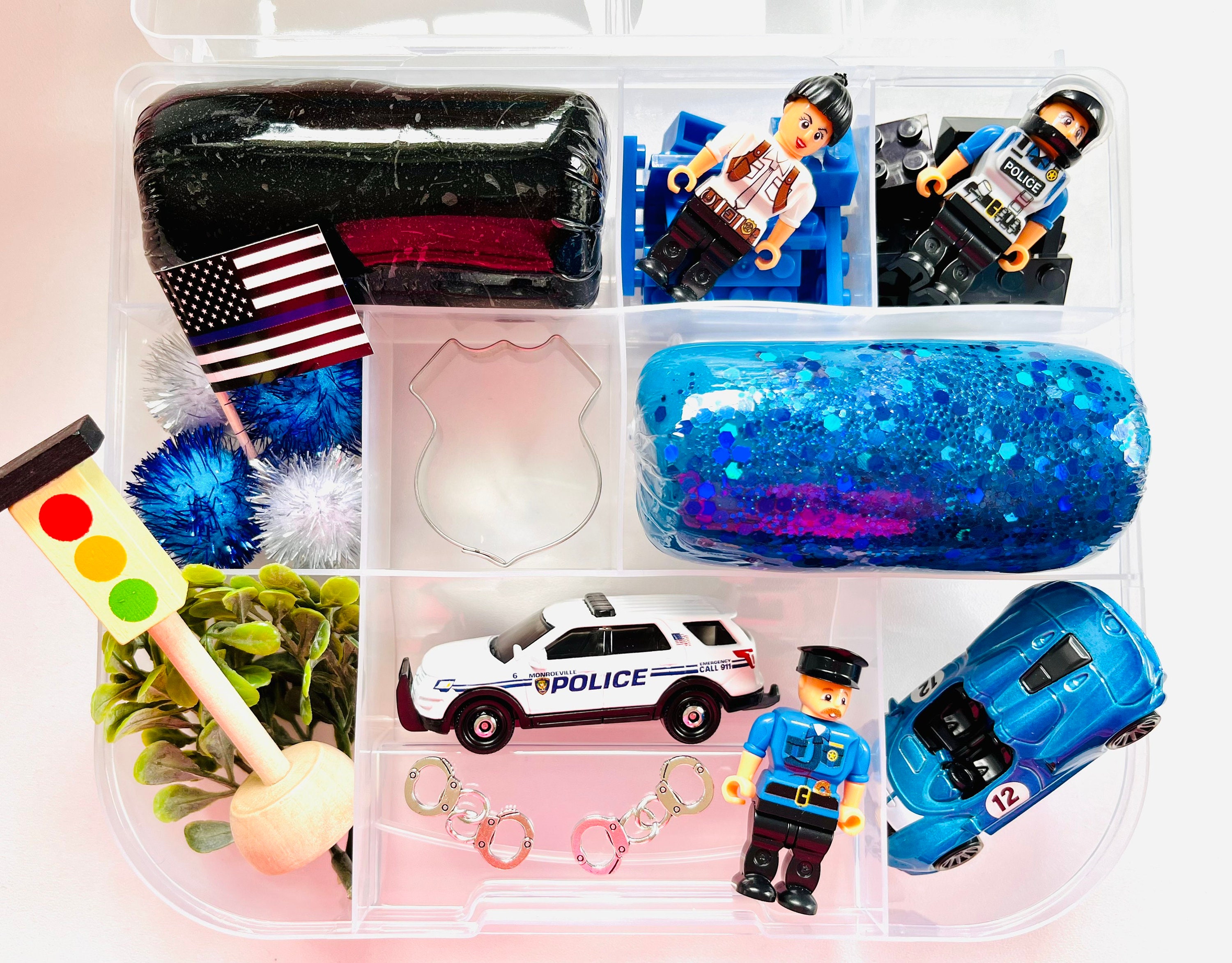 Police Playdough Kit Police Sensory Kit Police Busy Box Etsy