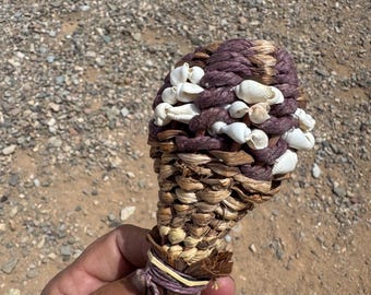 Handmade rattle from natural materials