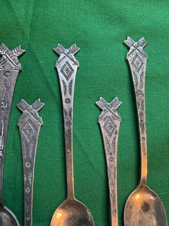 カトラリー(スプーン等) Vintage Fred Harvey Navajo Spoon Brooch Navajo Fred Harvey Era Salt Spoons - Set of 6 - Etsy New Zealand