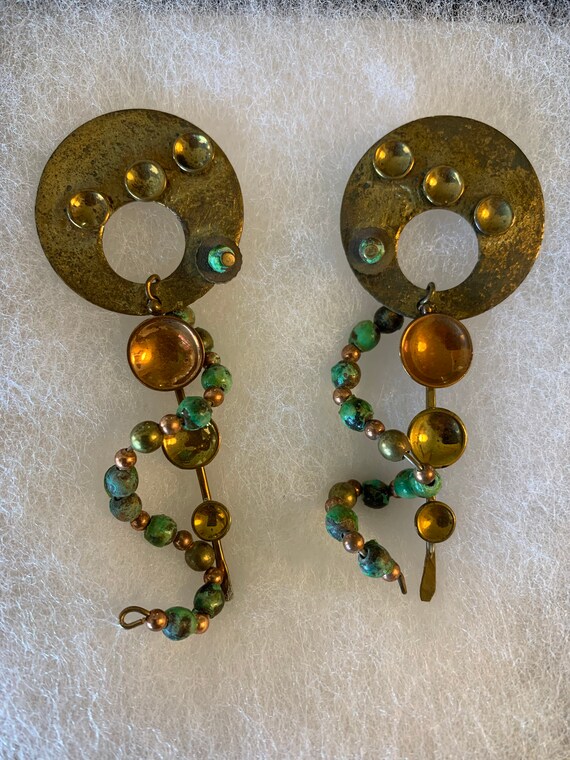 Unique vintage earrings Gem