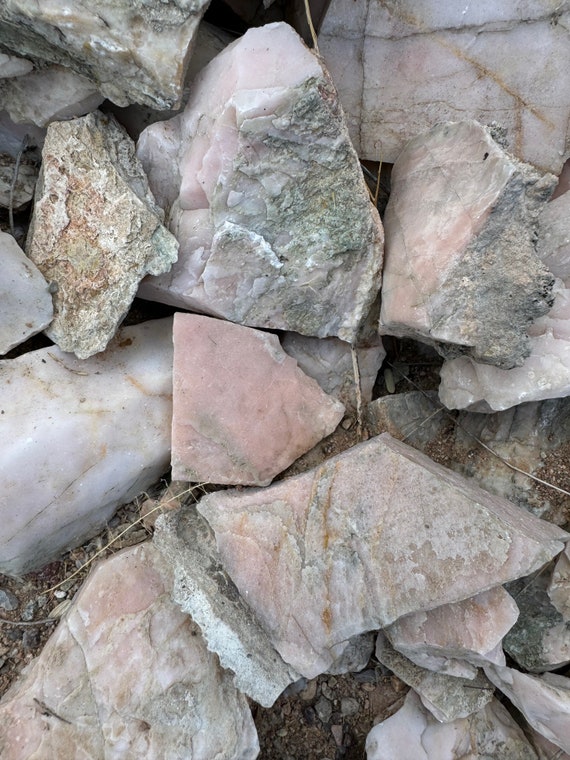 Pink Marble - Arizona - Raw Rough Rocks Tumbling Stones - Bulk