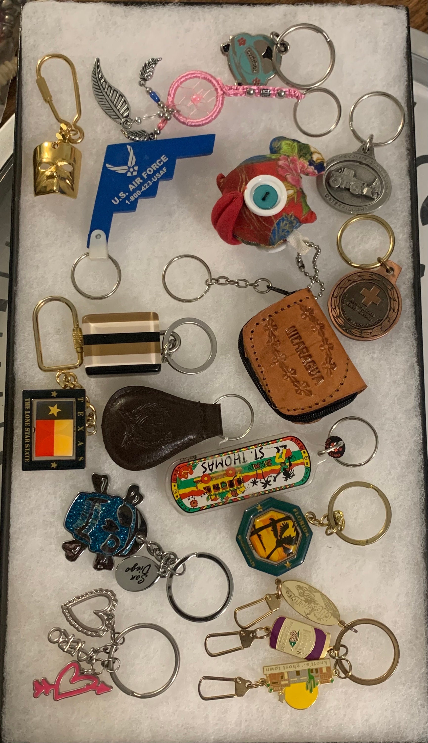 Lot of Vintage Keychains - Knotts Berry Farm, Air Force, Texas
