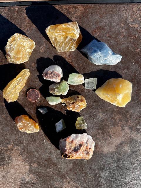Calvite Color Mineral Specimens - Calcite - Multiple Colors - Etsy