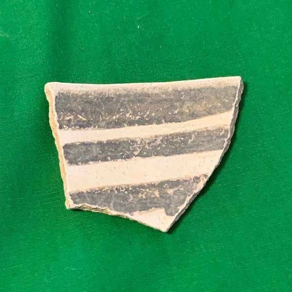 Prehistoric Anasazi Cortez Black-on-White Native American Pottery Shard Artifact Arizona