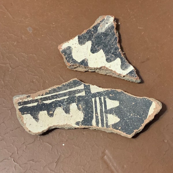 Prehistoric Pottery Shards - Salado - Gila Polychrome - Anasazi