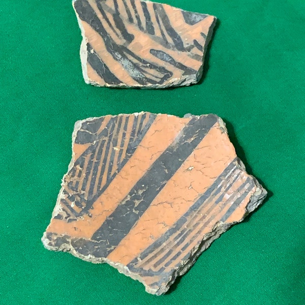 Prehistoric Anasazi / Mogollon St. Johns Polychrome Native American Pottery Shards Artifact Arizona