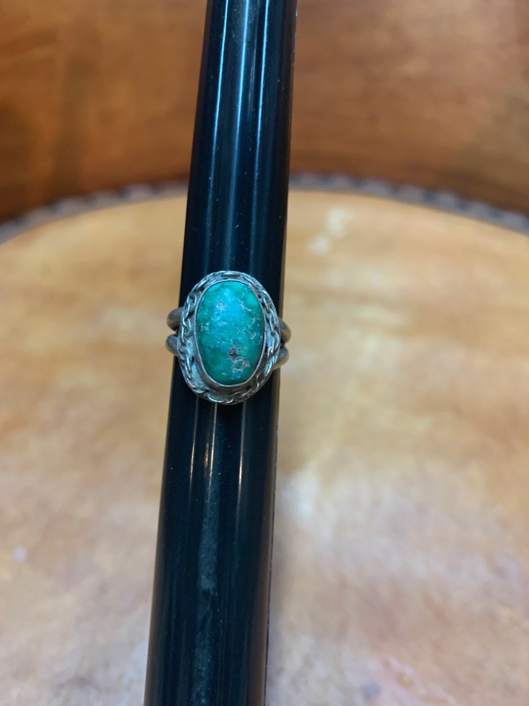 Vintage Native American Navajo Turquoise & Sterling Silver Ring - Etsy