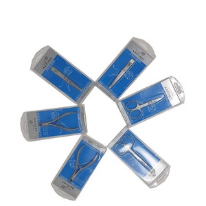 Professional Cuticle Nippers And  Scissors, Nail Care Tool for Manicure and Pedicure - SET OF 6