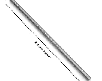 Damascus Steel Round Rod: Jewelry Making Metalwork (8mm x 304mm)