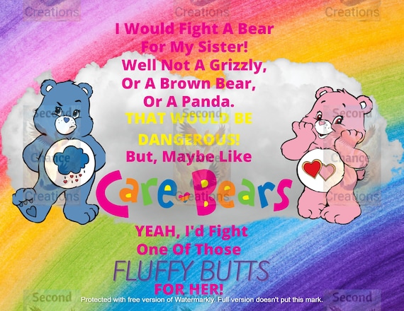 ❤️あや 様❤️ pedigree bear I Would Fight A Bear for My Sister Care Bear 20oz Straight Tumbler