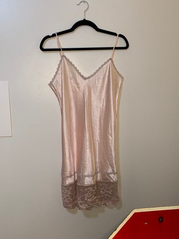 Pink Satin Slip Dress