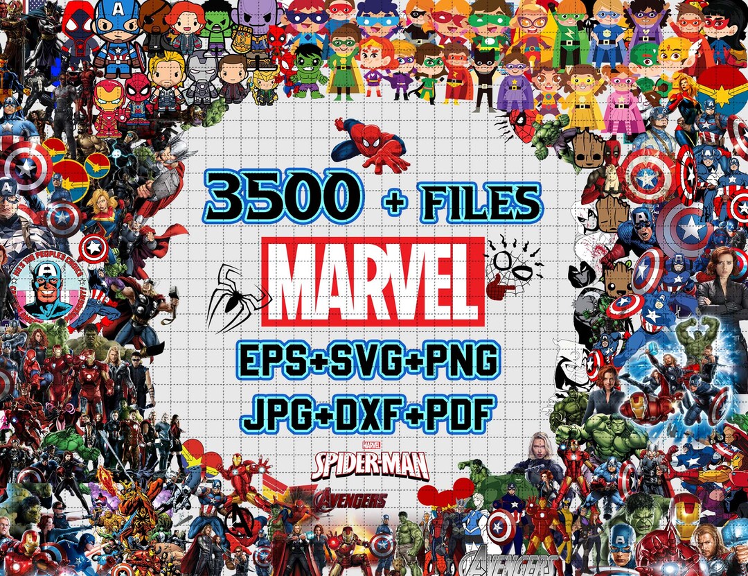 3500 Marvel Characters SVG for Cricut and Silhouette - Etsy UK