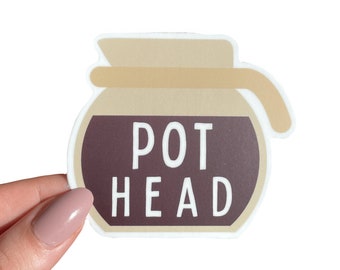 Pot Head Sticker - Etsy