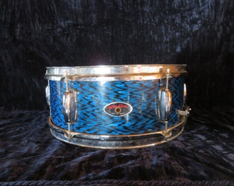 Vintage , 1960s, Winston, Snare Drum, Blue Pearl, CLASSIC and RARE Made by the Hoshino (Tama) , Japan