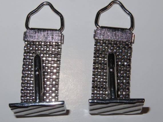 Vintage Swank, silvertone, rectangular cufflinks,… - image 8