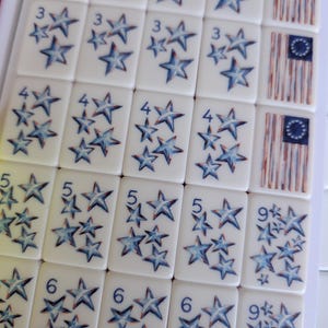 Patriotic Mahjong Set PRINTED image 6