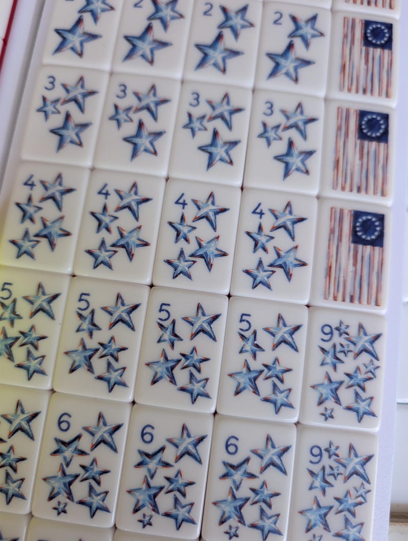 Patriotic Mahjong Set PRINTED image 6