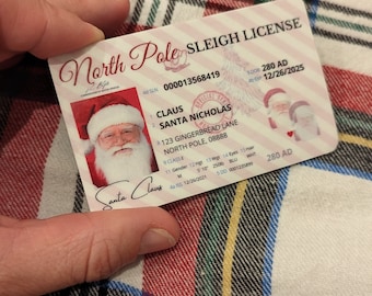 Sleigh License | Santa  | Elf | Christmas Decor
