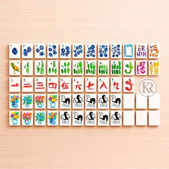 Abstract Mahjong Set PRINTED