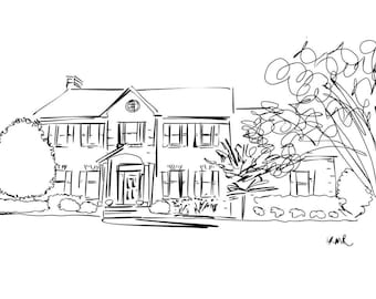 Line Art | Home and Wedding Venue | Digital Drawing