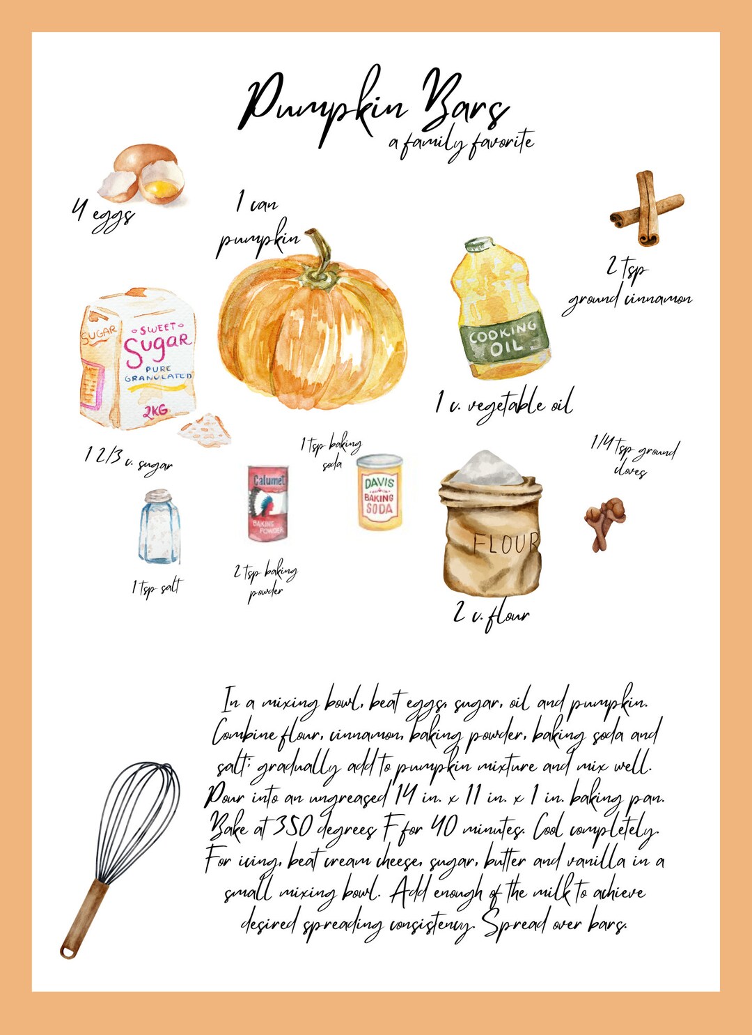 artsy kitchen print, food recipe print, print... Digital Recipe Art - Etsy