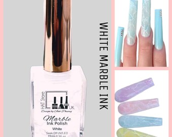 White marble ink