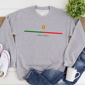 Portugal Sweatshirt, Country Logo met Vlag Trui, Wapen van Portugal, Cool Comfort Crewneck