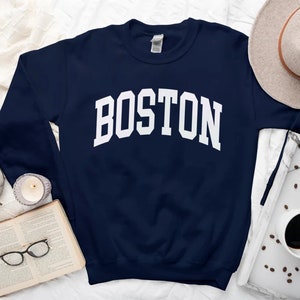 Boston Sweatshirt, Massachusetts Boston Sweater, Boston Crewneck, College Inspired, Gift, Size S-3XL Unisex mens women