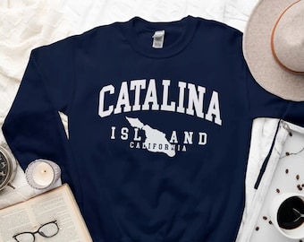 Catalina Island Sweatshirt, Gezellige Catalina Island Map Sweater, Santa Catalina California, Vakantie Crewneck