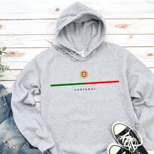 Portugal hoodiesweatshirt, landlogo met vlagtrui, wapen van Portugal, coole comforttrui