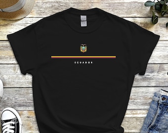 Ecuador Shirt, Country Logo with Flag Tshirt, Coat of Arms of Ecuador, Ecuador Cool Comfort Tee