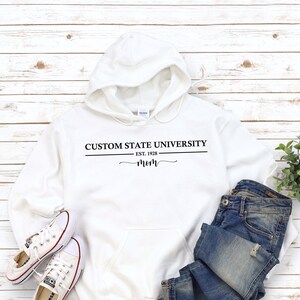 Custom University Mom Hoodie, Customized College Sweatshirt, Personalized School Pullover College Program