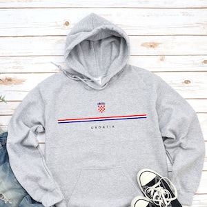 Sweat-shirt à capuche Croatie, logo du pays avec pull drapeau, pull Cool Comfort