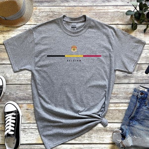 Belgium Shirt, Country Logo with Flag Tshirt, Coat of Arms of Belgium Tee