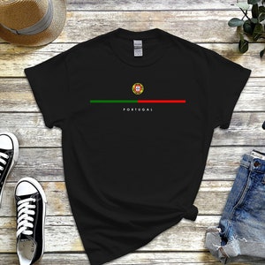Portugal shirt, landlogo met vlag tshirt, wapenschild van Portugal, cool comfort shirt