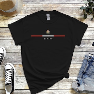 Chemise du Canada, logo du pays avec t-shirt drapeau, armoiries du tee-shirt canadien