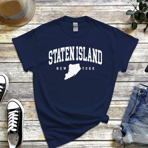 Chemise Staten Island, T-shirt Comfort Staten Island Map, New York Staten Island Tee S-5XL Unisex