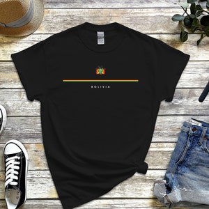 Chemise Bolivie, Logo du pays avec T-shirt drapeau, Armoiries de la Bolivie, Tee-shirt Cool Comfort Bolivie