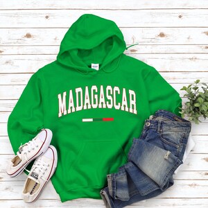 Sweat-shirt à capuche Madagascar, pull Cool Comfort Madagascar, pull country avec drapeau S-5XL unisexe