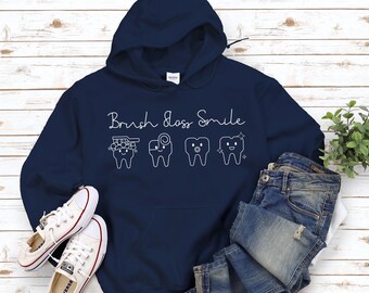 Regalo de dentista, sudadera con capucha dental, sudadera de higiene dental fresca y acogedora, graduación de dentista, estudiante dental Sudadera ligera con capucha
