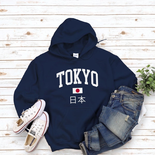 Tokyo Hoodie Sweatshirt, Hoofdstad van Japan Tokyo Sweater, Tokyo Pullover S-5XL Unisex