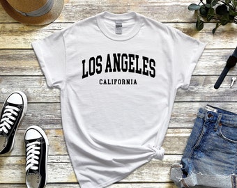 Camicia Los Angeles California, Maglietta Los Angeles, Comfort Vintage LA Tee Custom City